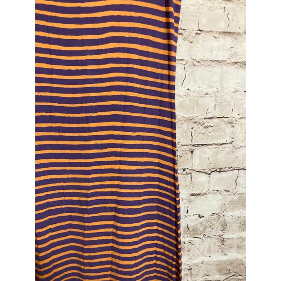 Hiho Maxi Dress Womens Small Purple & Orange Striped Full Length Stretch - Picture 10 of 16